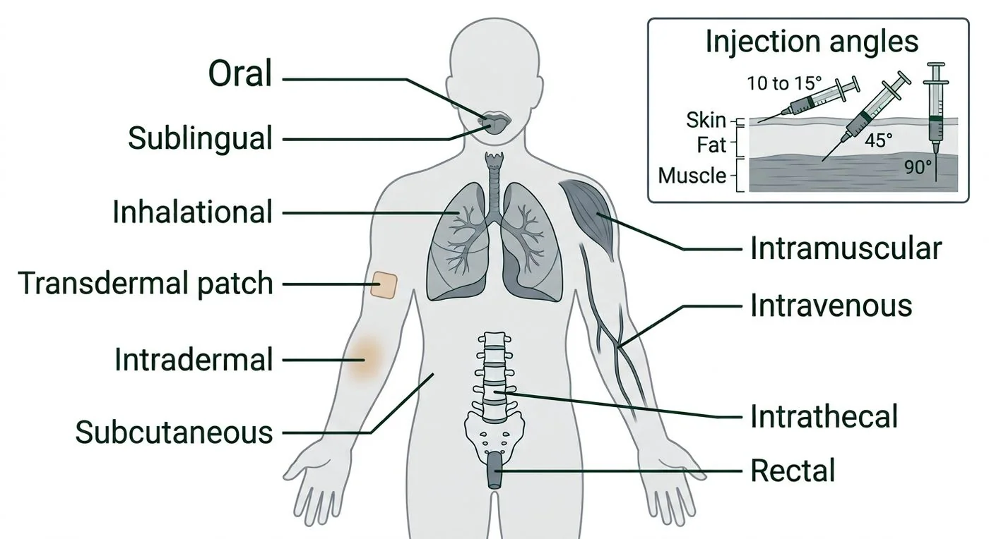 Figure 2 — Routes of drug administration: anatomical overview