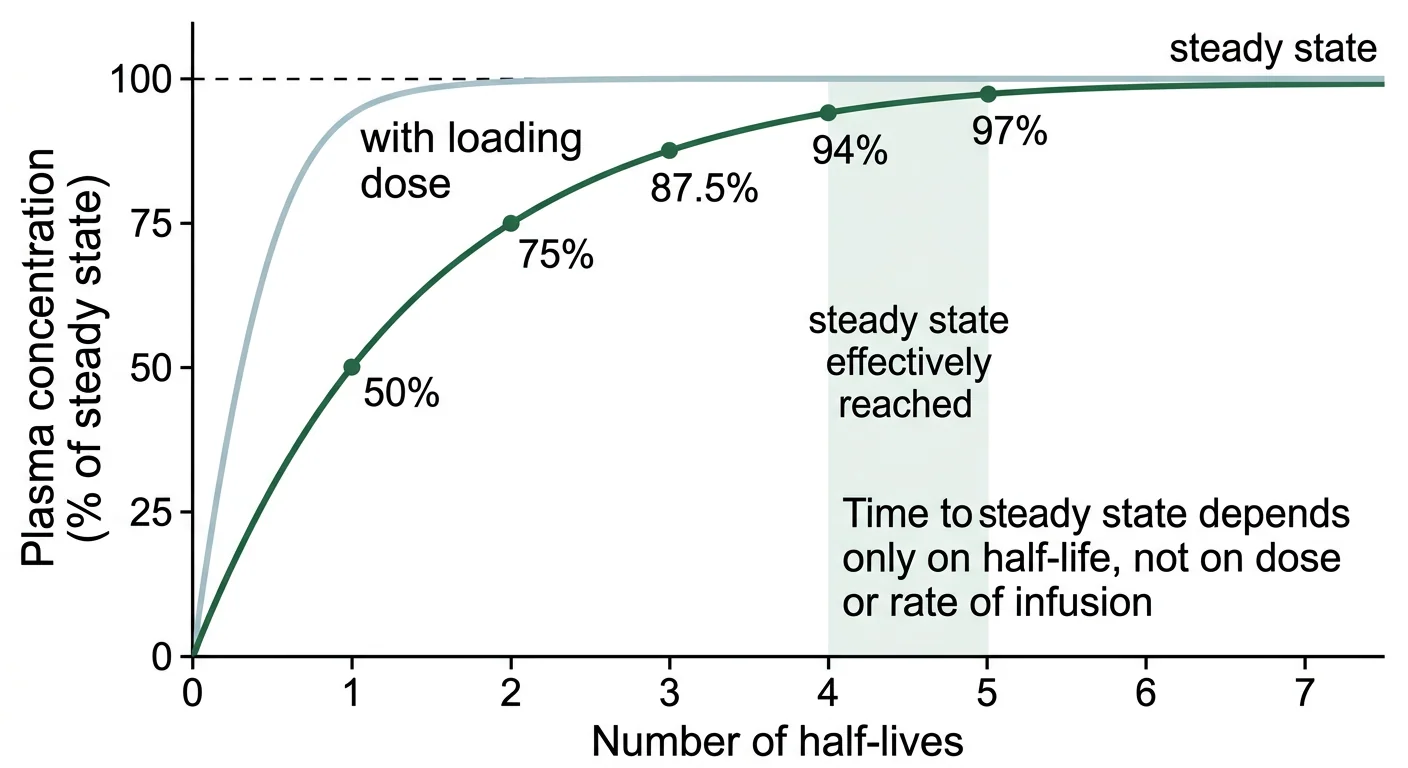 Figure 5 — Attainment of steady state