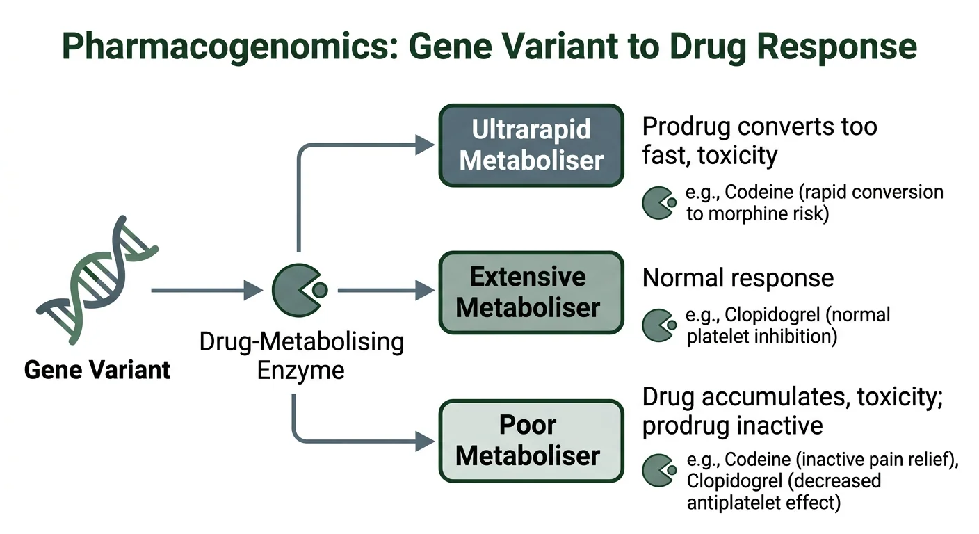 Figure 2 — From gene variant to altered drug response