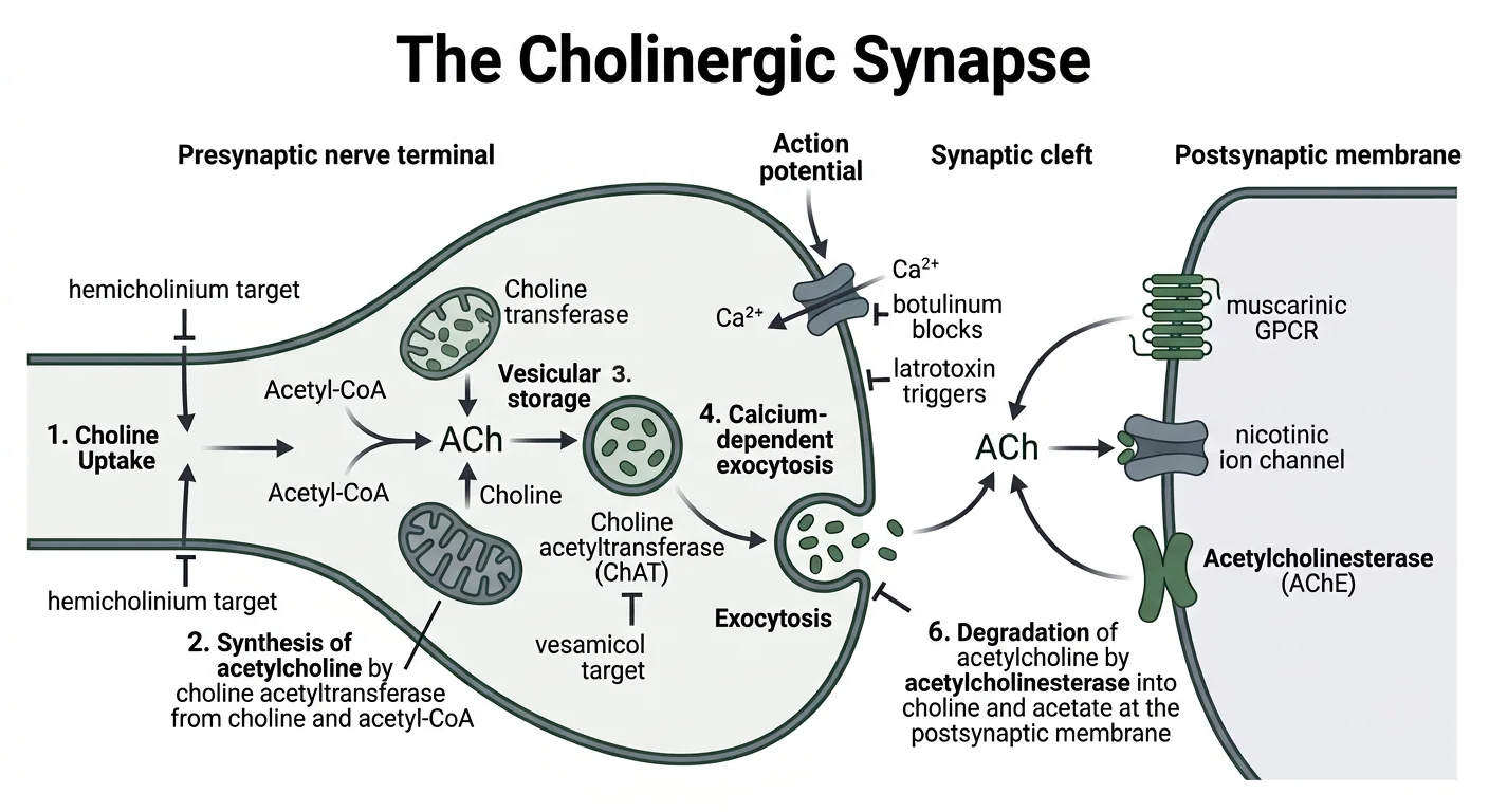 Figure 2 — The cholinergic synapse