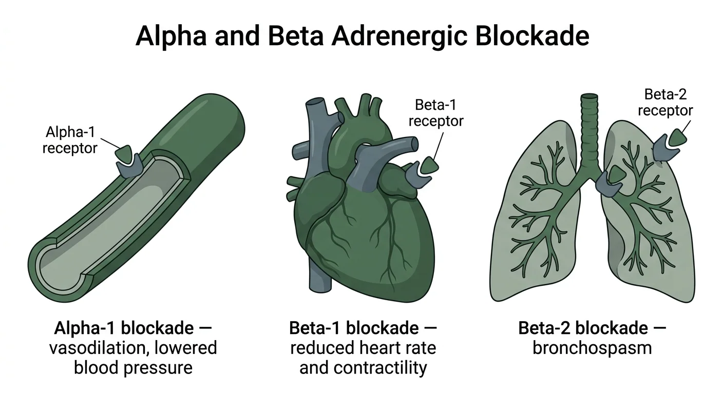 Figure 1 — Alpha and beta adrenergic blockade