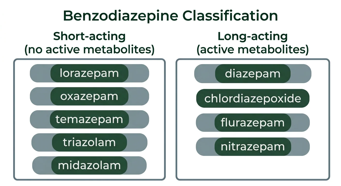 Figure 3 — Benzodiazepine classification by duration