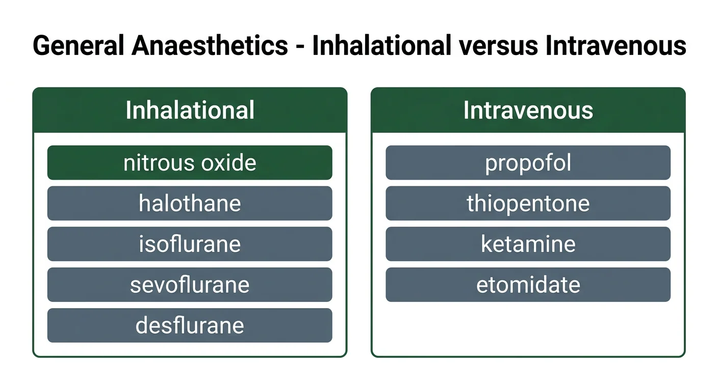 Figure 3 — Inhalational versus intravenous anaesthetics