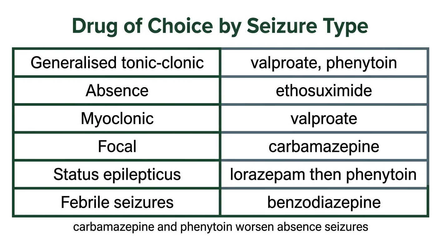 Figure 1 — Drug of choice by seizure type
