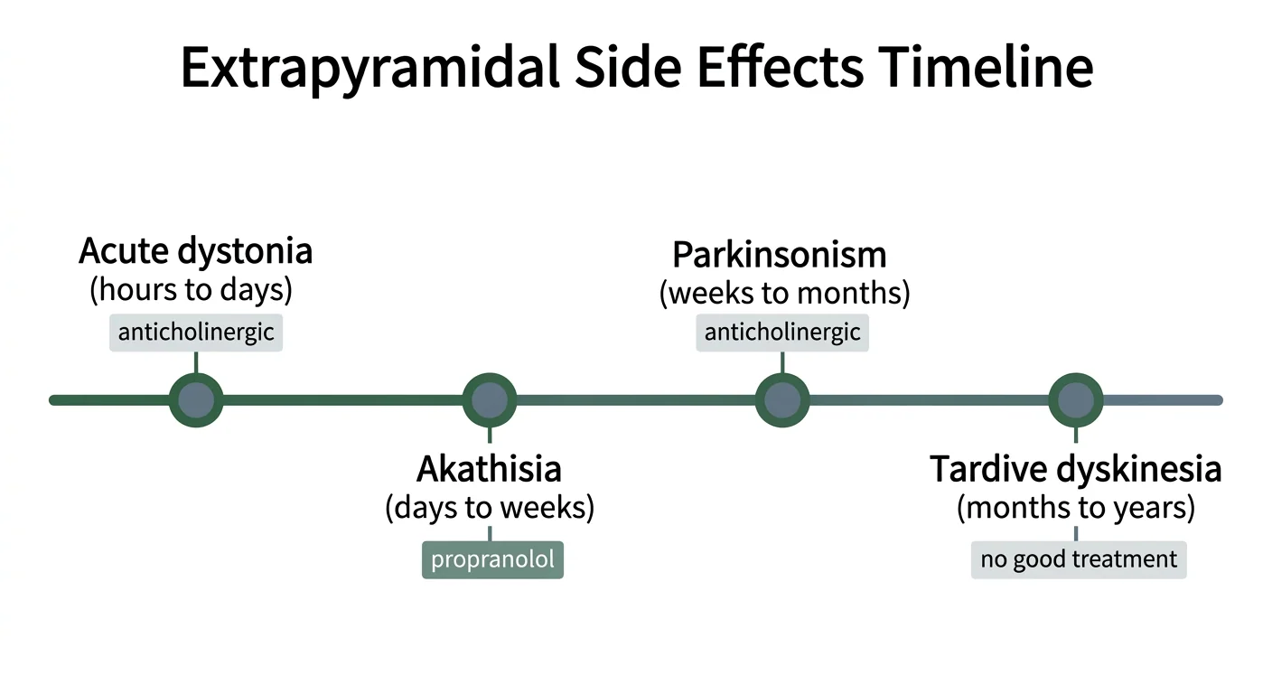 Figure 3 — Extrapyramidal side effects timeline