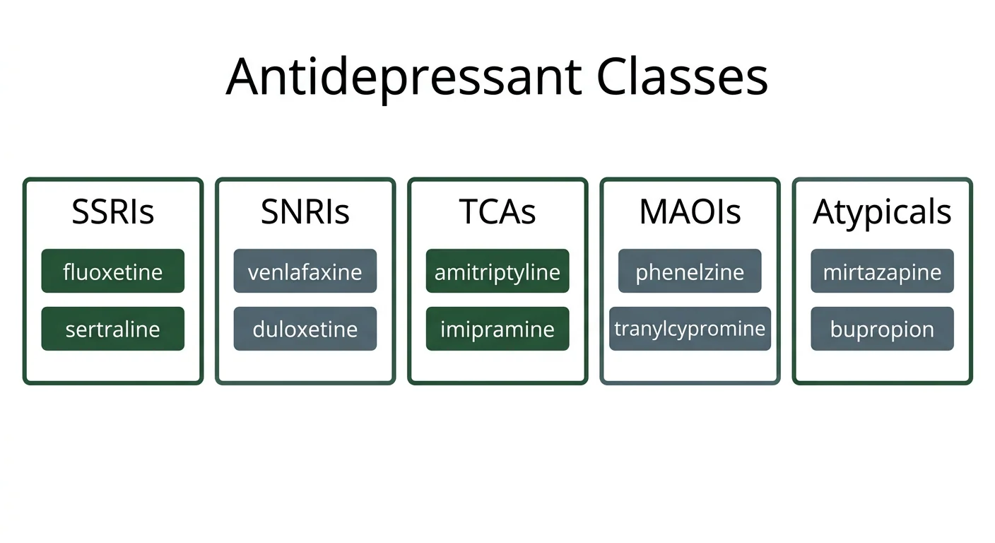 Figure 2 — Antidepressant classes by mechanism