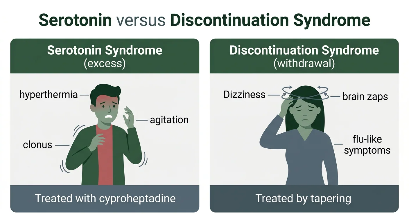 Figure 3 — Serotonin syndrome versus discontinuation syndrome