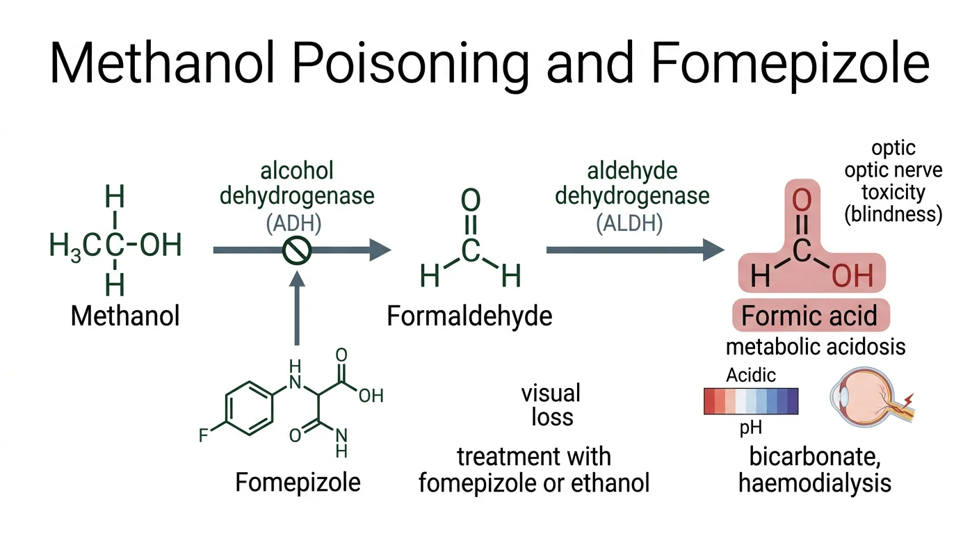 Figure 2 — Methanol poisoning and fomepizole
