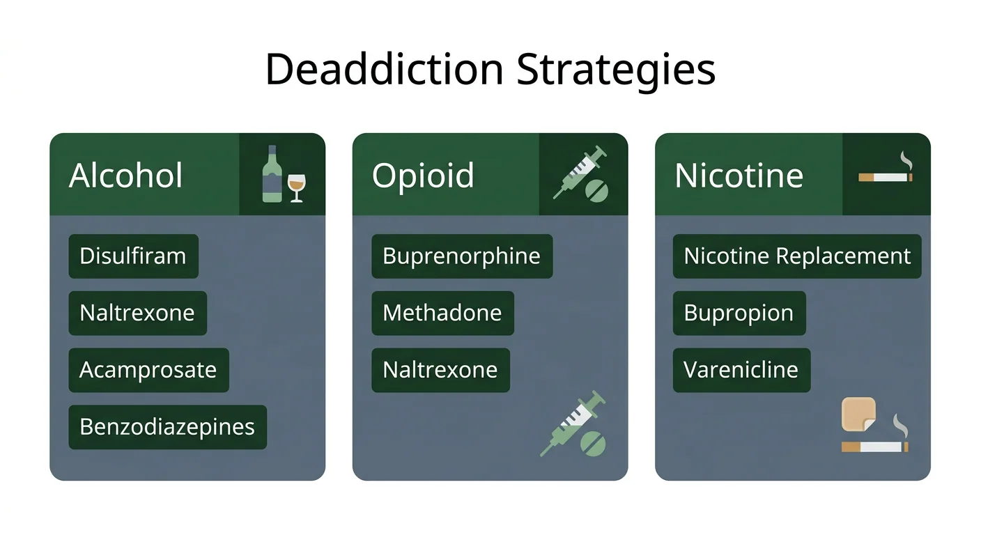 Figure 3 — Deaddiction strategies by substance